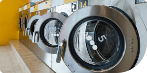 Green laundry washing machines